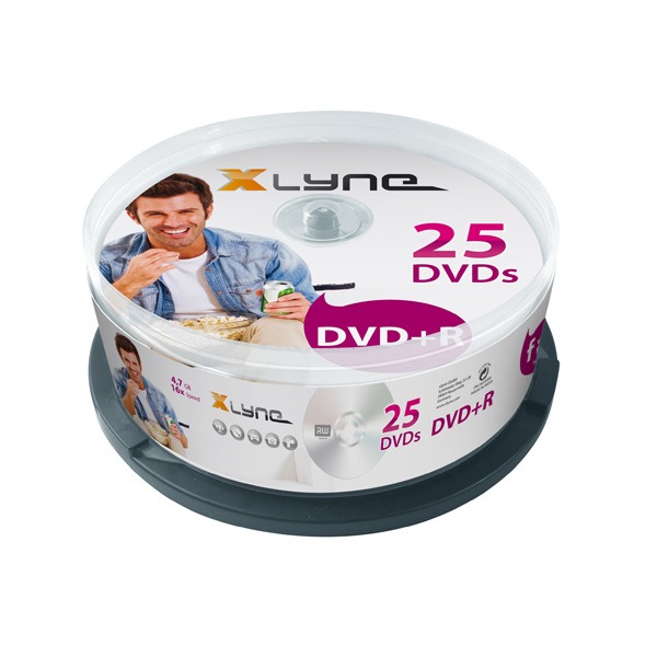 XLYNE 25er DVD +R Spindel Disk Box