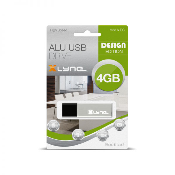 XLYNE ALU USB-Stick 4GB