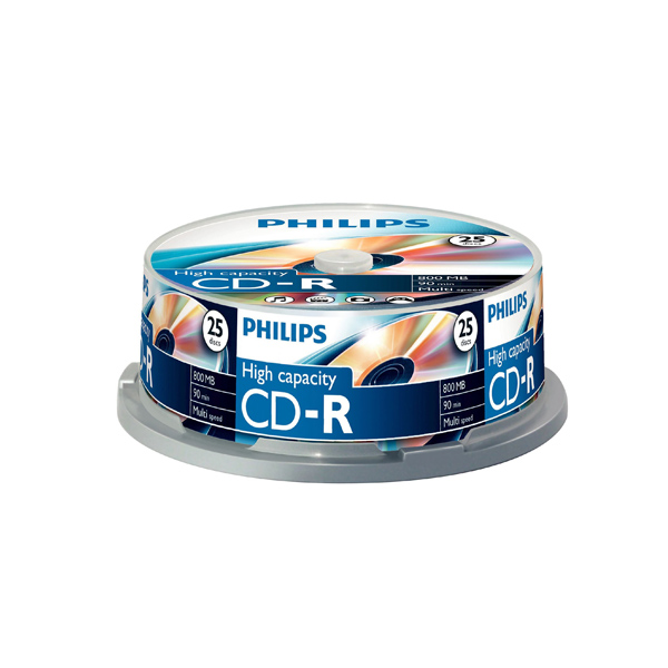 25er Spindel CD-Rs 800MB von Philips