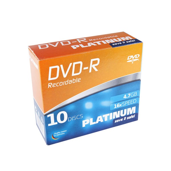 10er DVD-R-Pack in Slimcase von Platinum