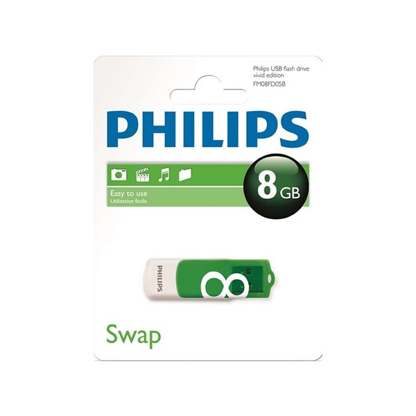 Philips 8GB USB Drive Vivid - USB 2.0