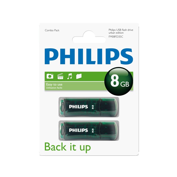 Philips 8GB USB Drive Urban Combo - USB 2.0