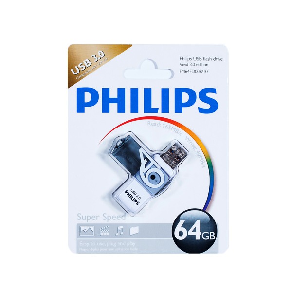 Philips 64GB USB Drive Vivid - USB 3.0