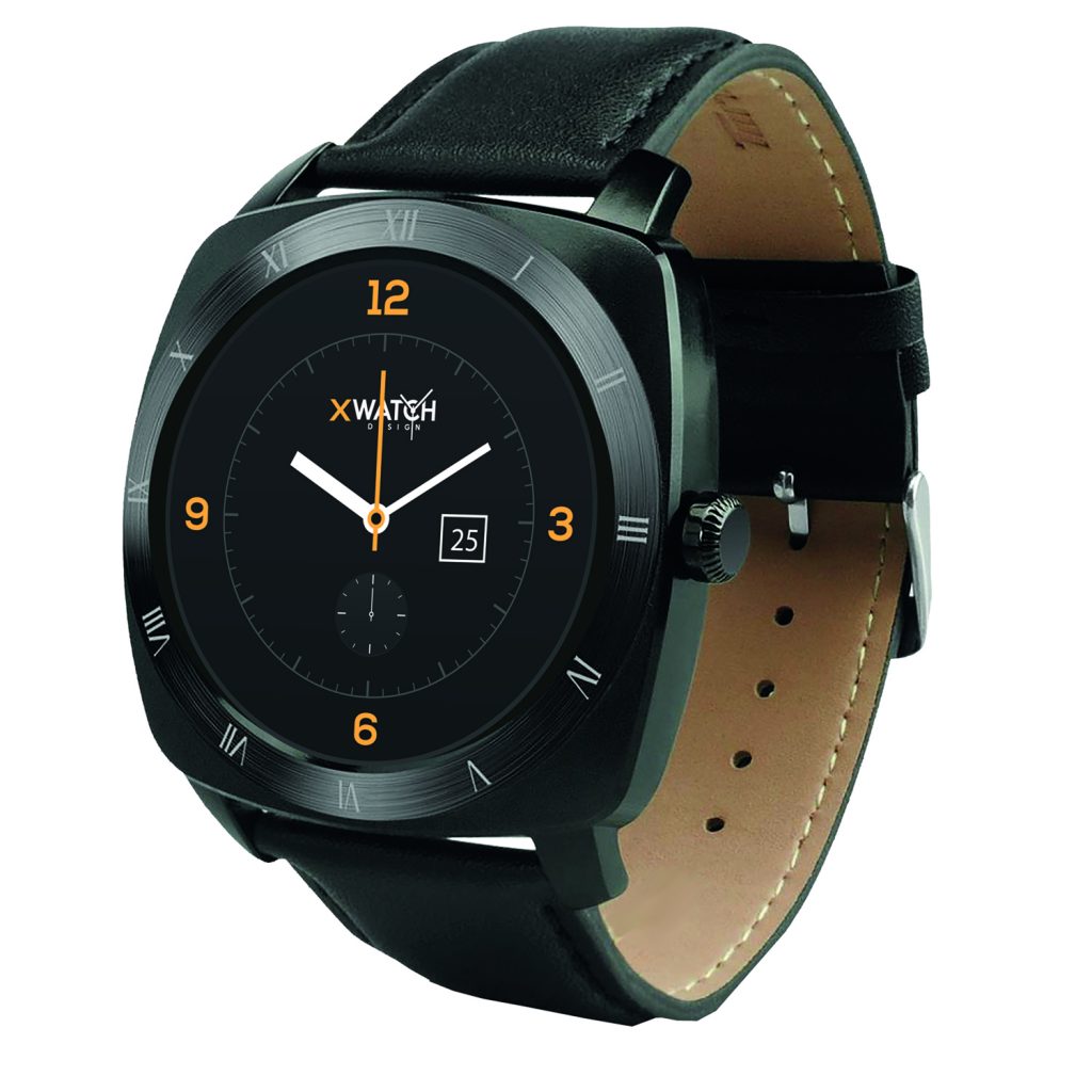 Herren Smartwatch Android rund iOS Smartwatch Herren Smart Watch Leder Armband Smartwatch