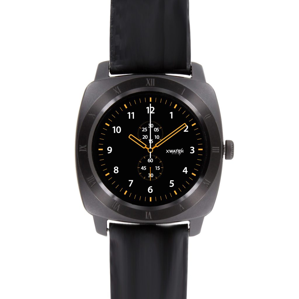 Herren Smartwatch Android rund iOS Smartwatch Herren Smart Watch Leder Armband Smartwatch
