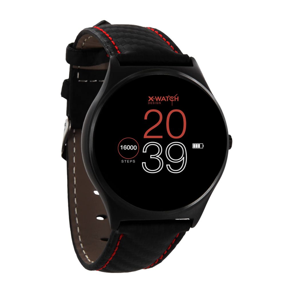 X-WATCH | QIN CARBON RED Fitnesswatch