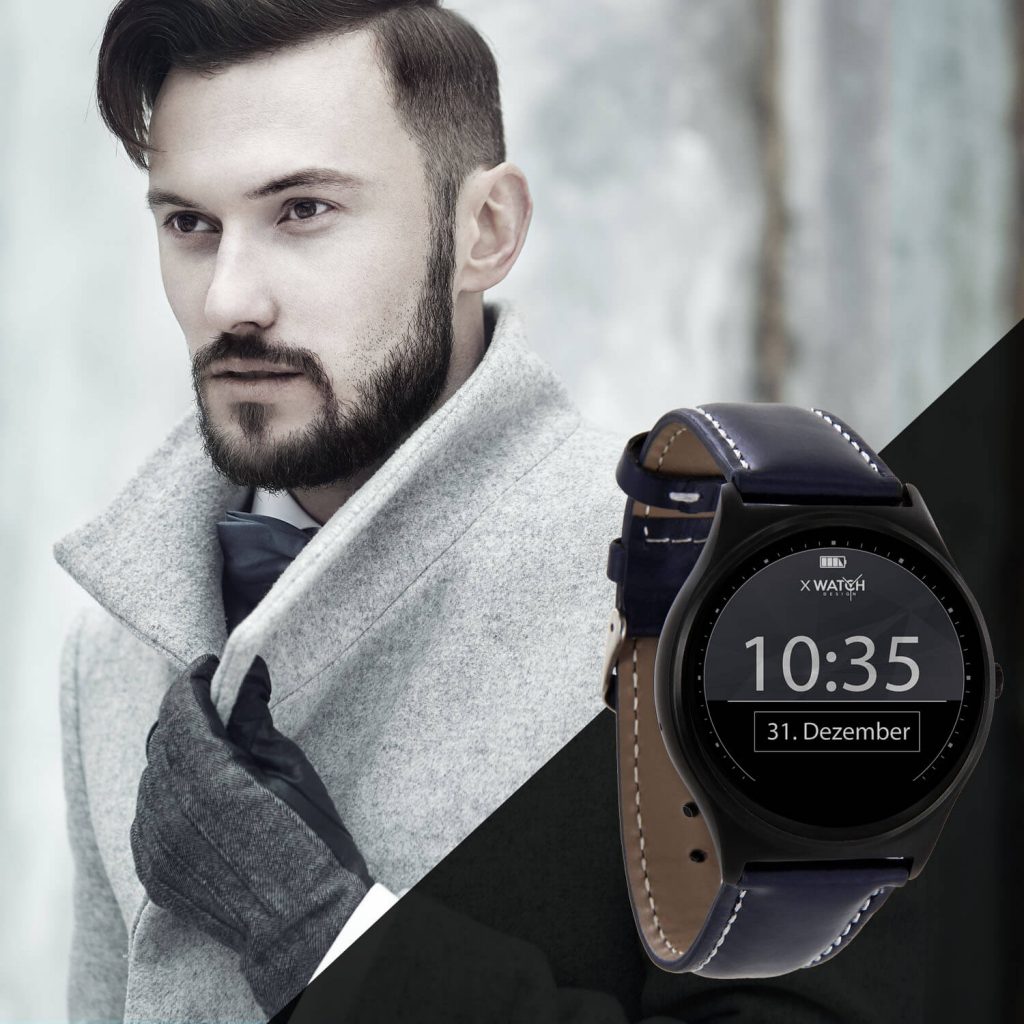 X-WATCH | QIN Navy Blue Beste Smartwatch