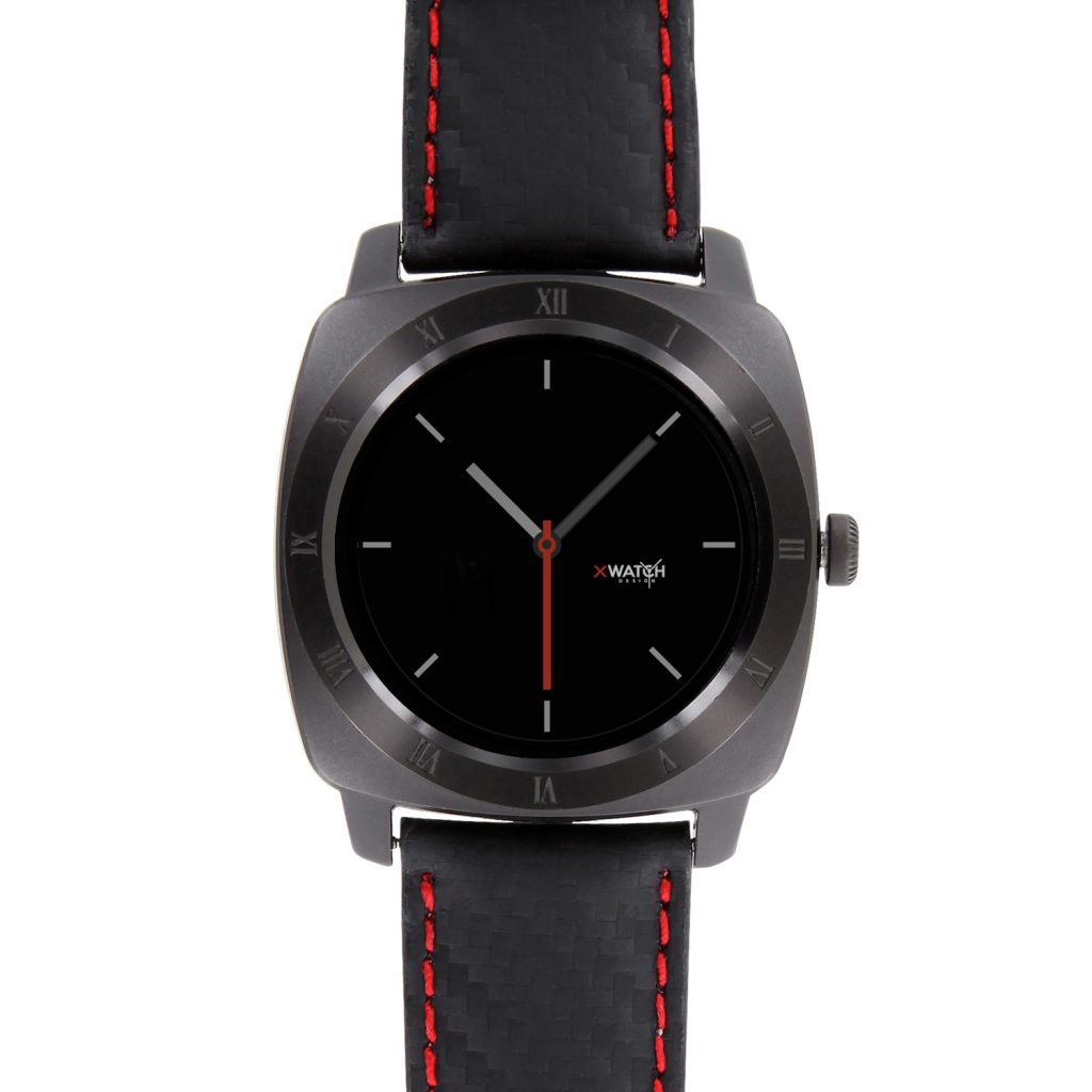 Herren Smartwatch Android rund iOS Smartwatch Herren Smart Watch Leder Armband Smartwatch