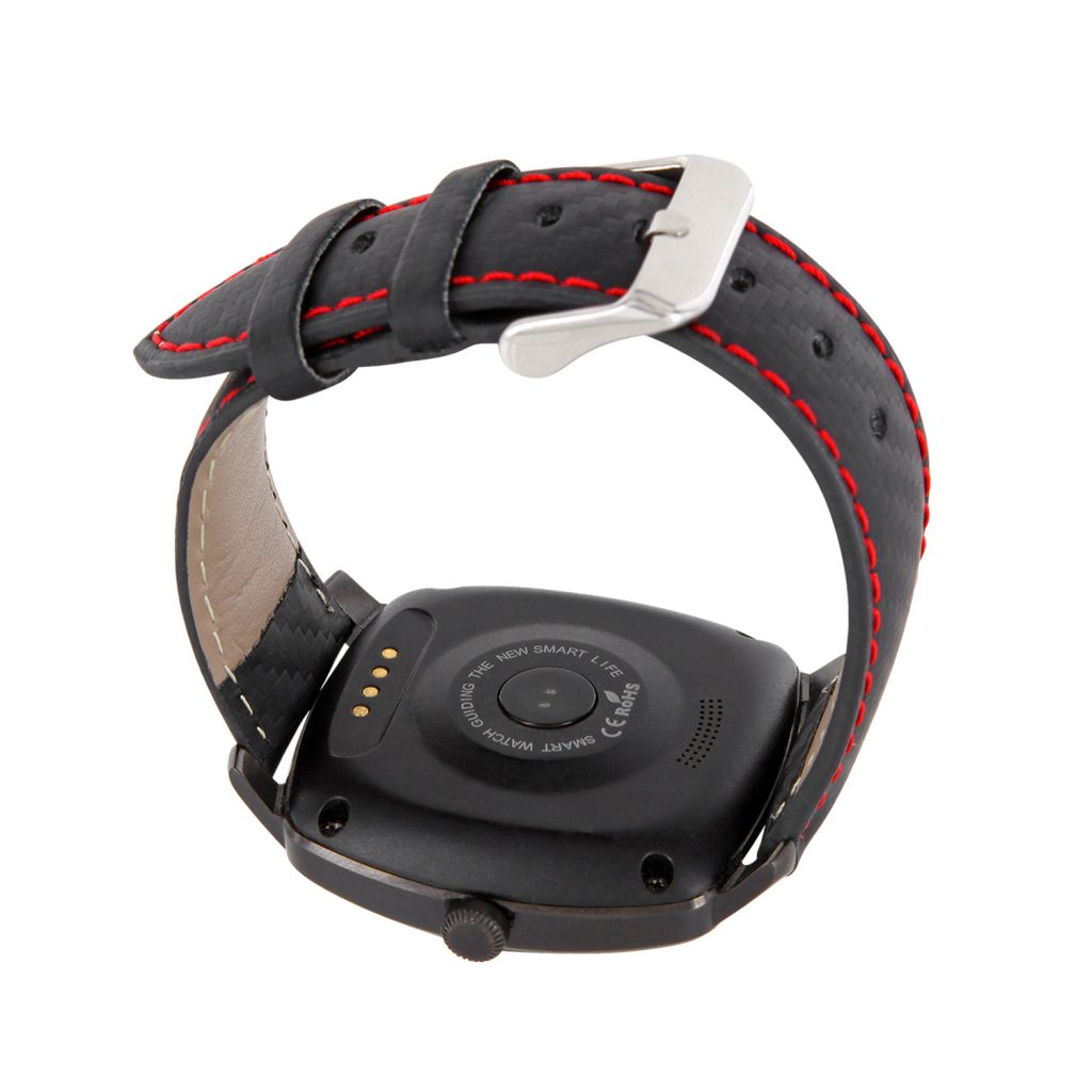 Herren Smartwatch Android rund iOS Smartwatch Herren Smart Watch Leder Armband Smartwatch
