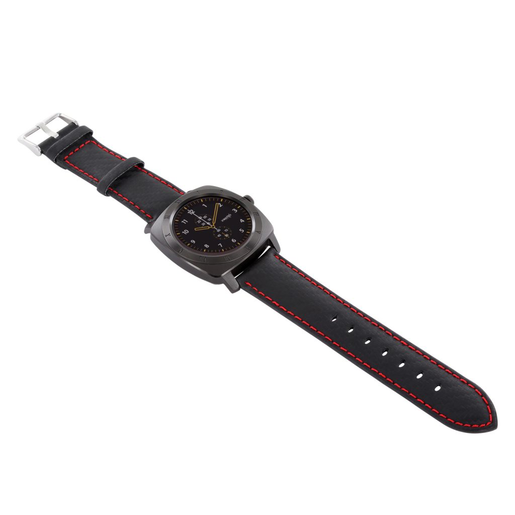 Herren Smartwatch Android rund iOS Smartwatch Herren Smart Watch Leder Armband Smartwatch