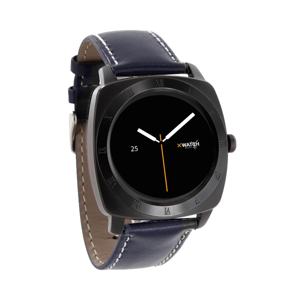 Herren Smartwatch Android rund iOS Smartwatch Herren Smart Watch Leder Armband Smartwatch