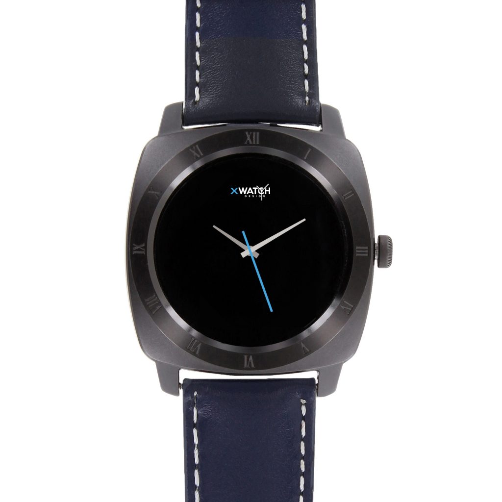 Herren Smartwatch Android rund iOS Smartwatch Herren Smart Watch Leder Armband Smartwatch