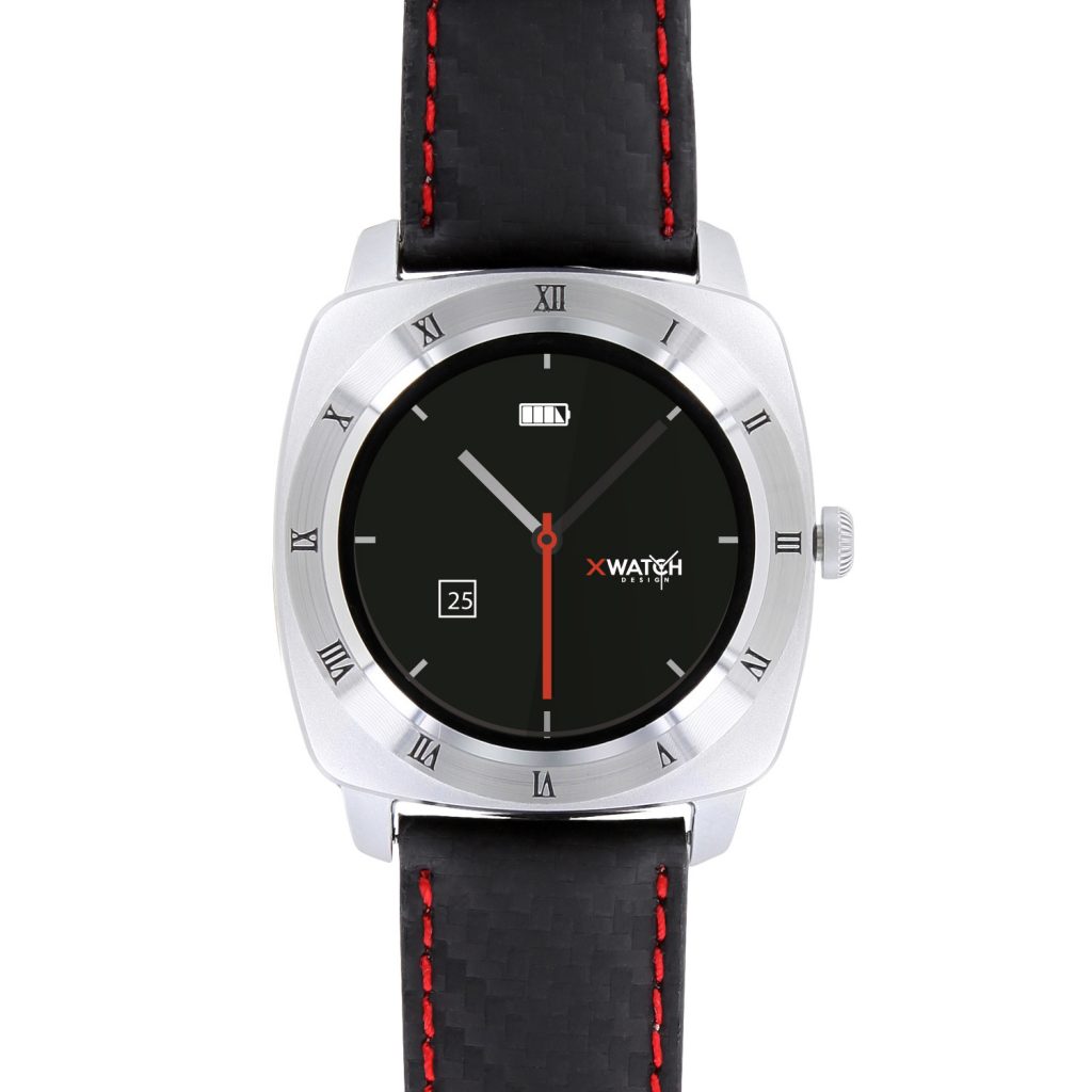 Herren Smartwatch Android rund iOS Smartwatch Herren Smart Watch Leder Armband Smartwatch