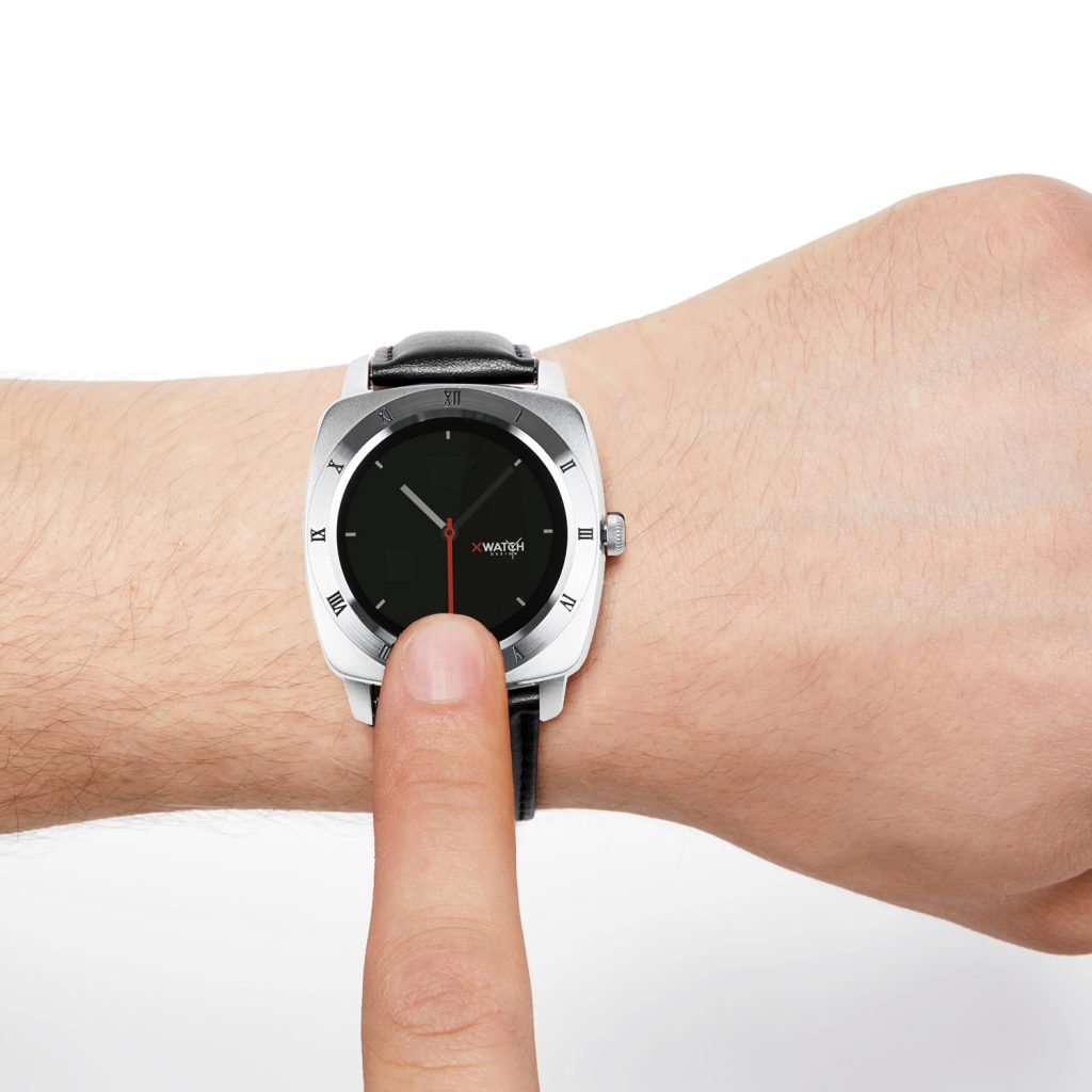 Herren Smartwatch Android rund iOS Smartwatch Herren Smart Watch Leder Armband Smartwatch