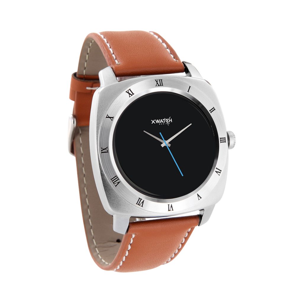 Herren Smartwatch Android rund iOS Smartwatch Herren Smart Watch Leder Armband Smartwatch
