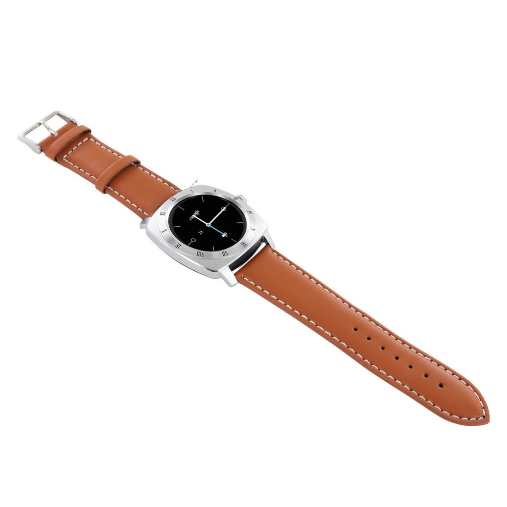 Herren Smartwatch Android rund iOS Smartwatch Herren Smart Watch Leder Armband Smartwatch