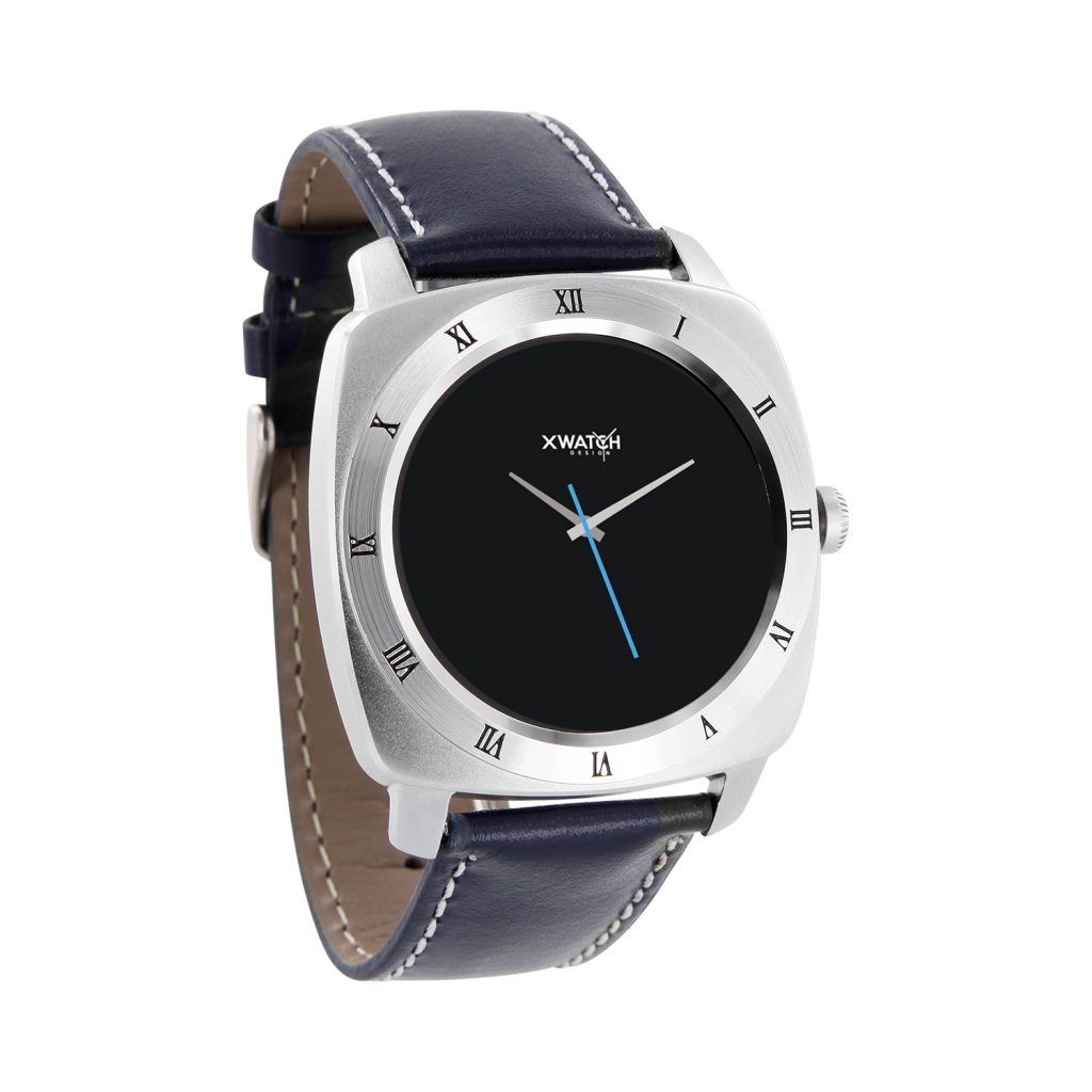 Herren Smartwatch Android rund iOS Smartwatch Herren Smart Watch Leder Armband Smartwatch