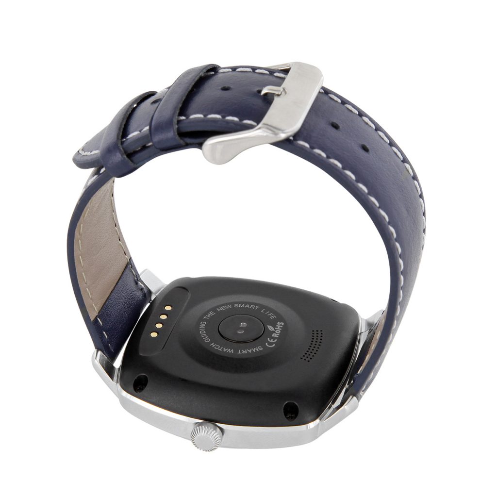 Herren Smartwatch Android rund iOS Smartwatch Herren Smart Watch Leder Armband Smartwatch