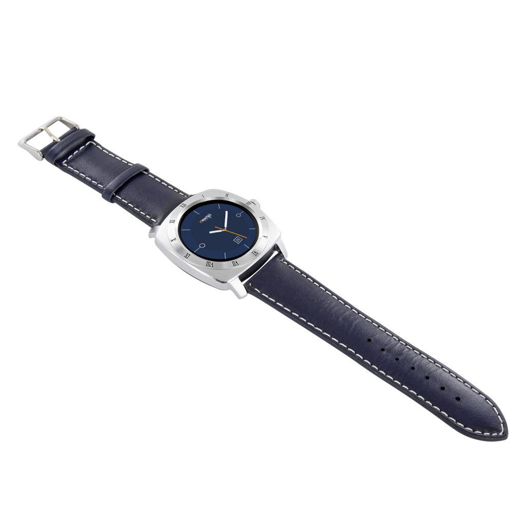 Herren Smartwatch Android rund iOS Smartwatch Herren Smart Watch Leder Armband Smartwatch
