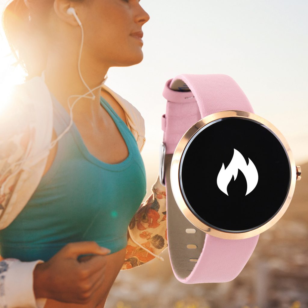 Damen Smartwatch Android rund iOS Smartwatch Damen Fitness Tracker Uhr
