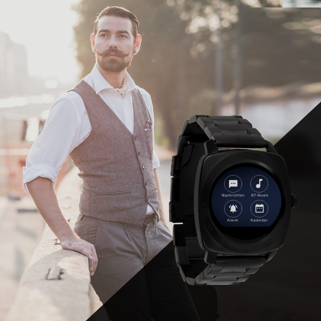 X-WATCH | NARA Dark Steel | Bluetooth Synchronisation