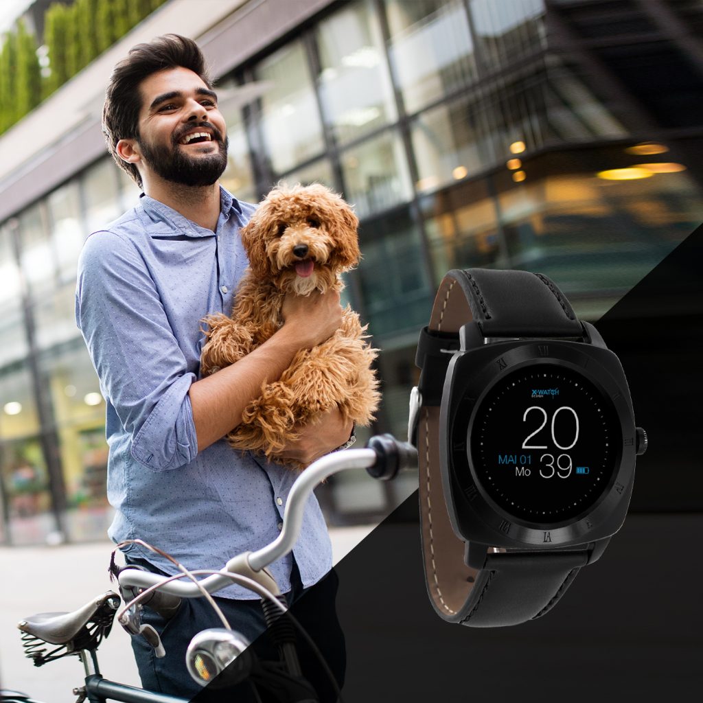 X-WATCH | NARA Black Chrome | Smartwatch Herren