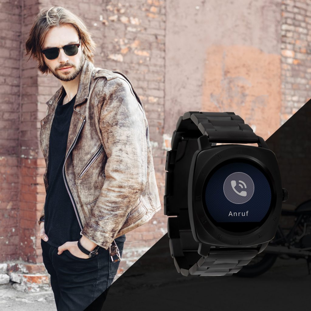 X-WATCH | NARA Dark Steel | Android und iOS Smartwatch