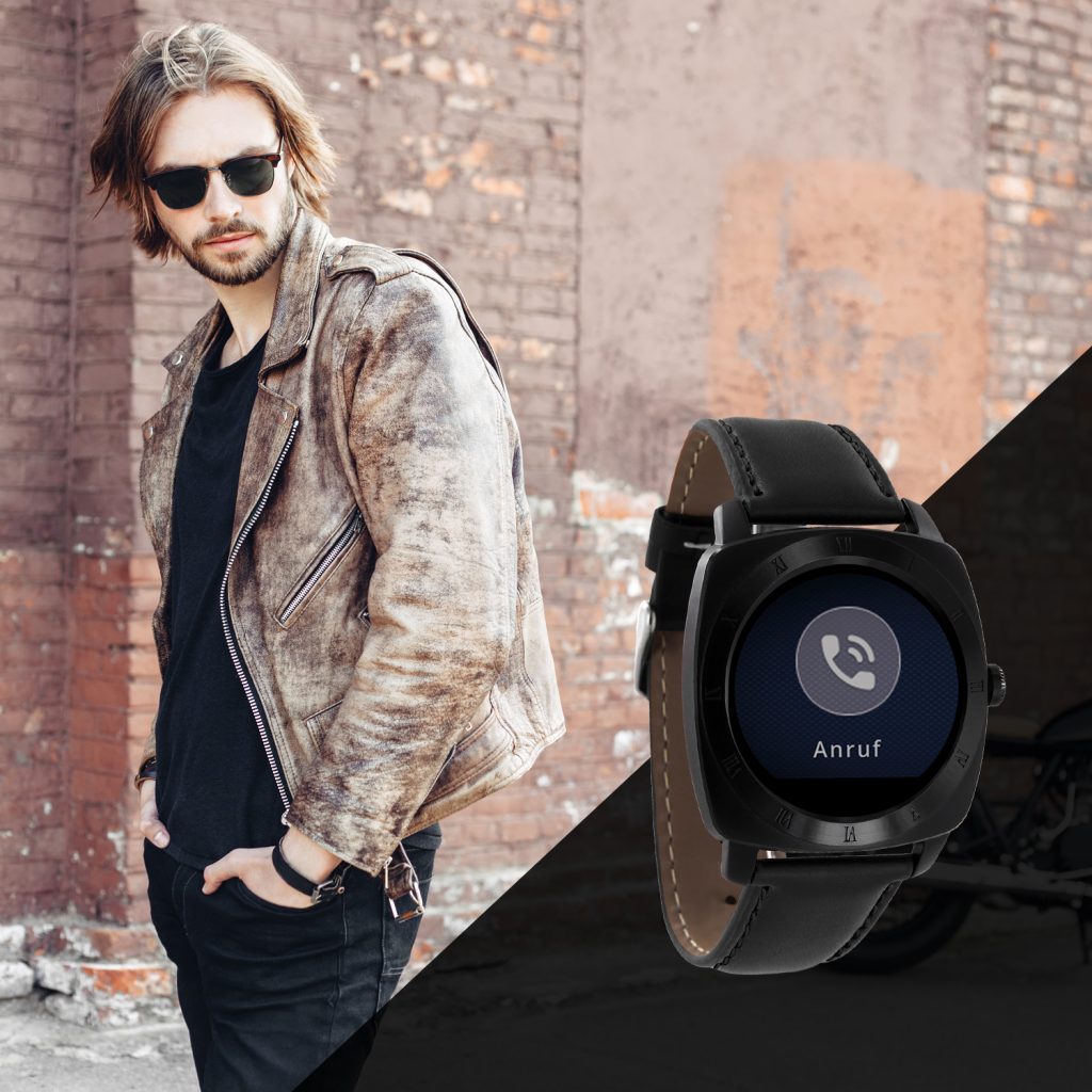 X-WATCH | NARA Black Chrome | Anrufbenachrichtigung