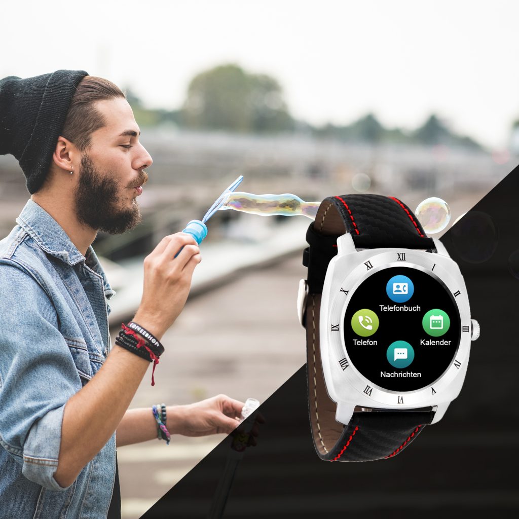 X-WATCH | NARA Silver Carbon Red | Freizeit Uhr