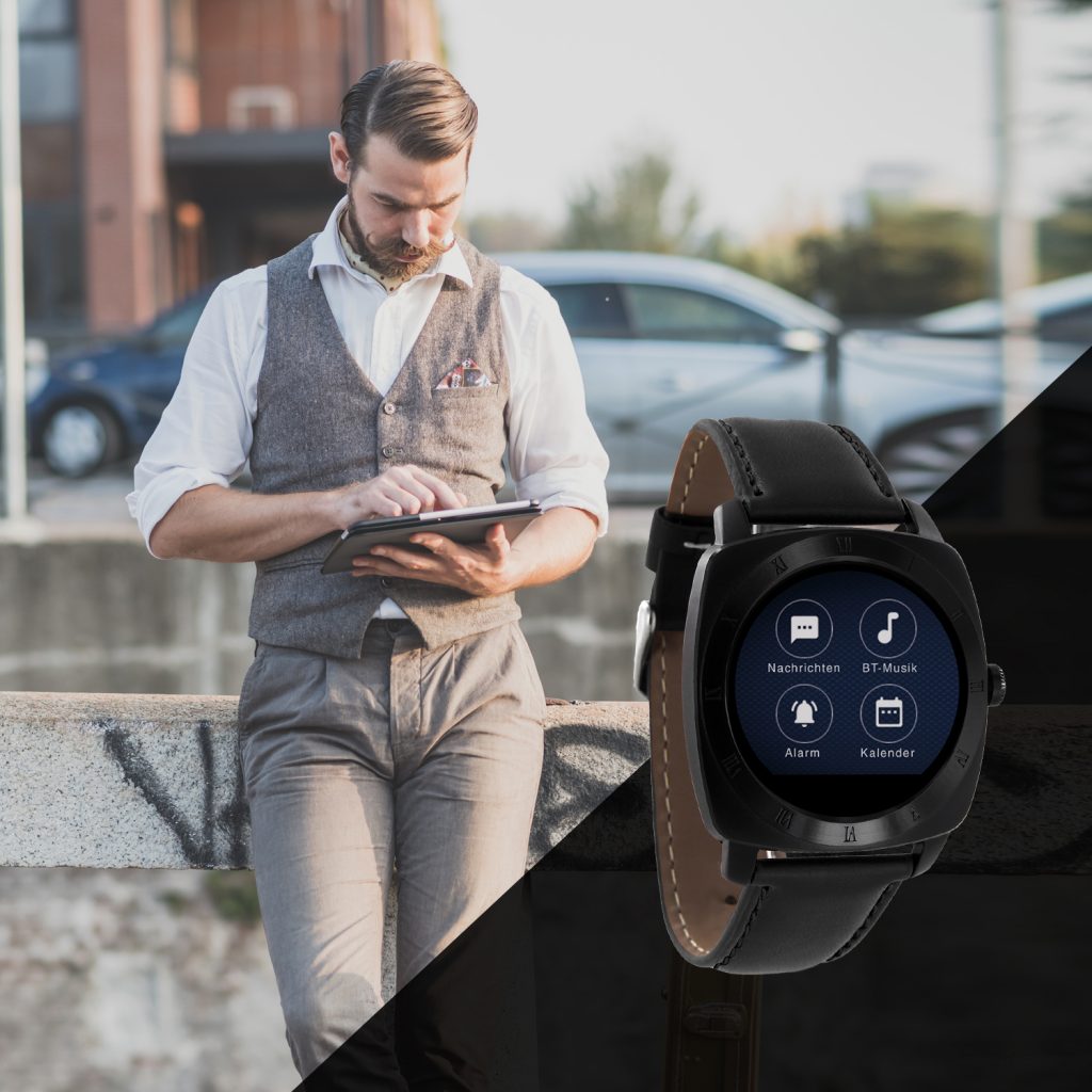 X-WATCH | NARA Black Chrome | Bluetooth