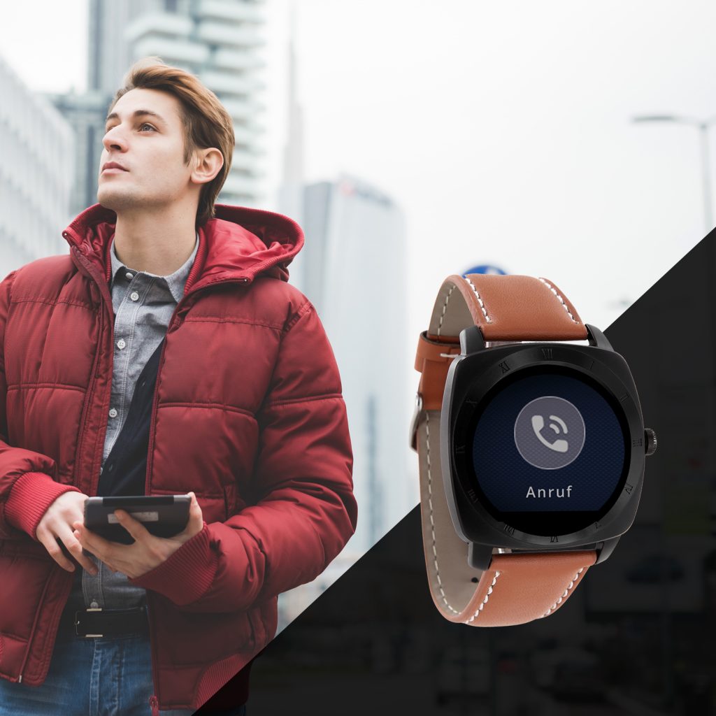 X-WATCH | NARA Black Chrome Brown | Elegant