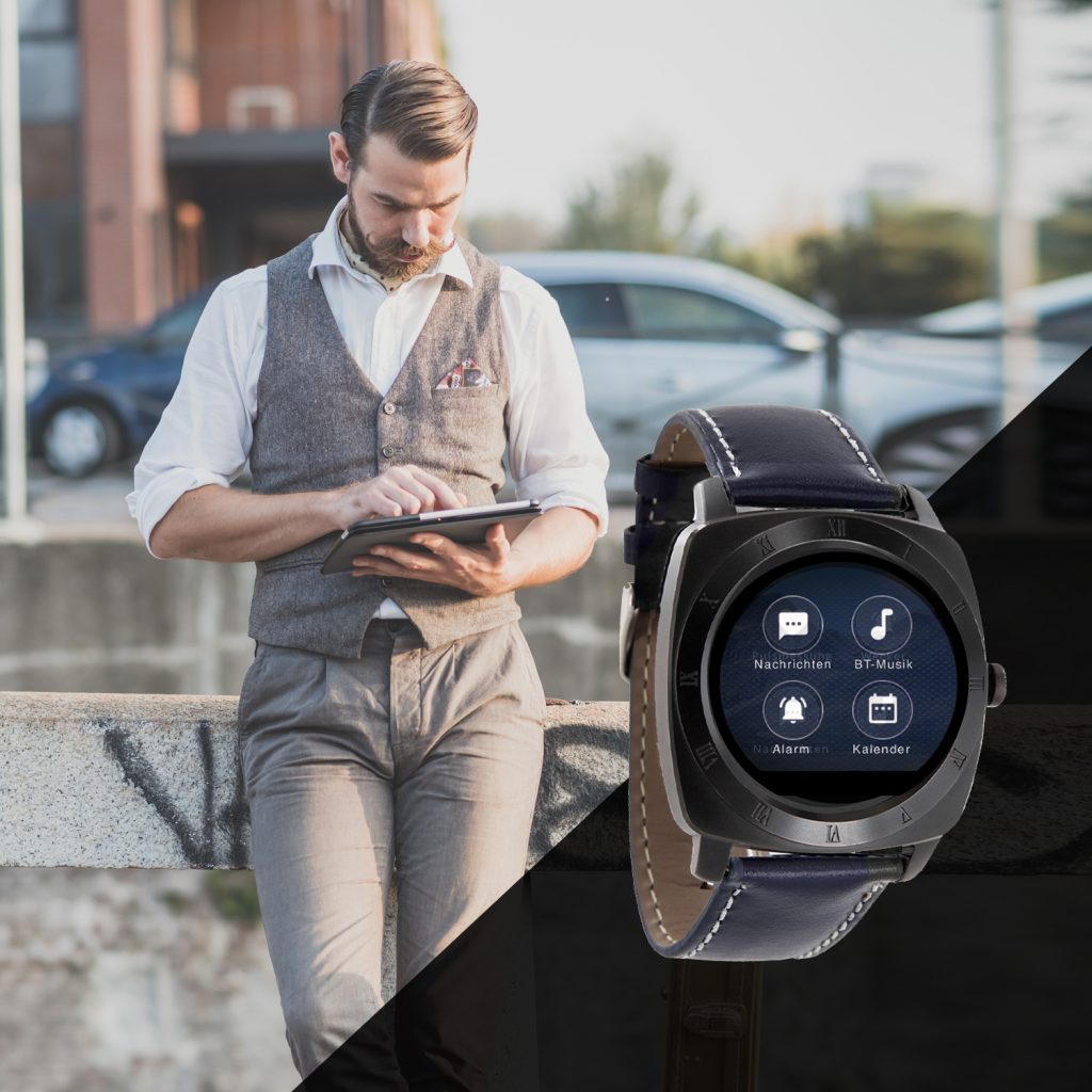 X-WATCH | NARA Black Chrome Blue | Elegant