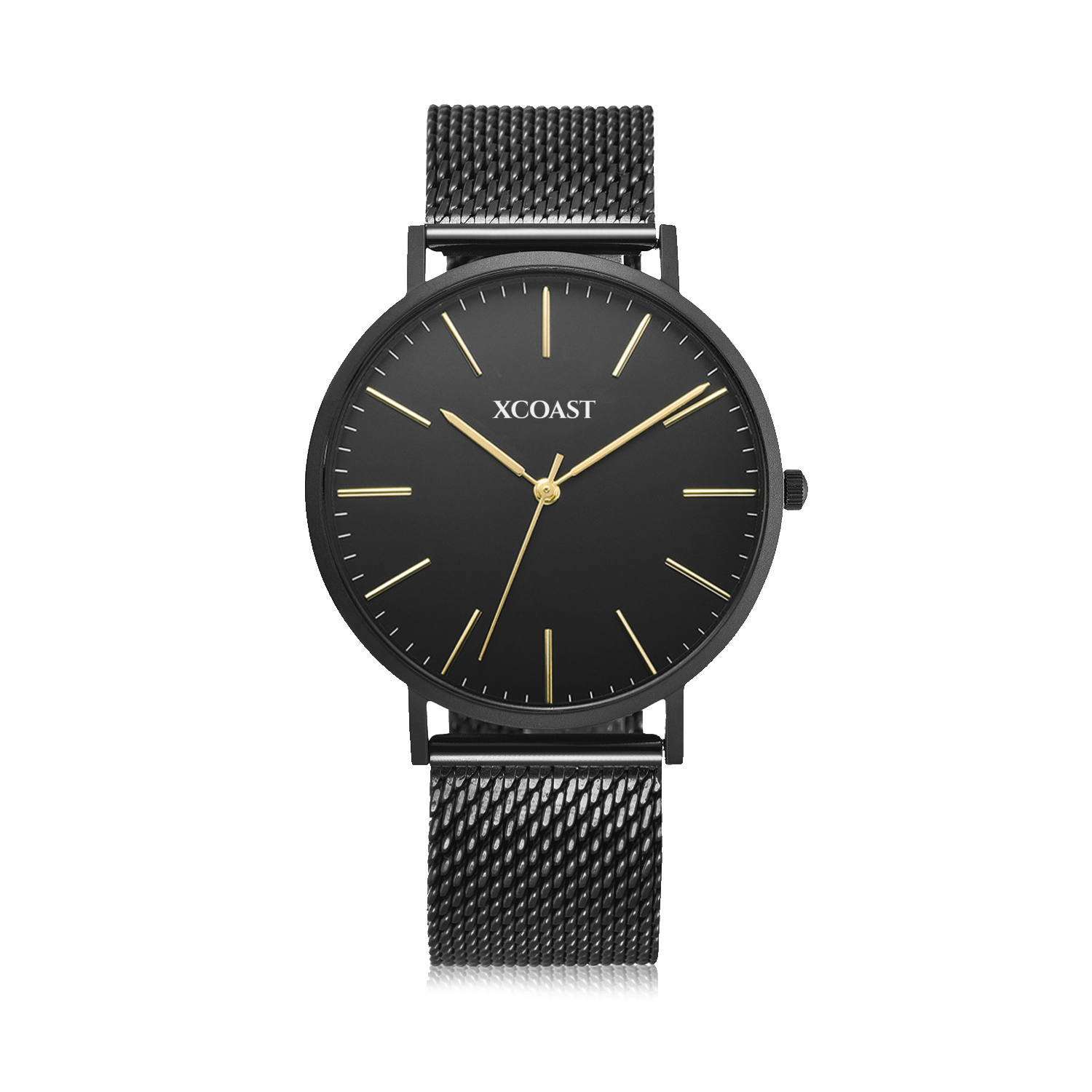 XCOAST Meridium | Schwarze Quarzuhr mit japanischem Uhrwerk