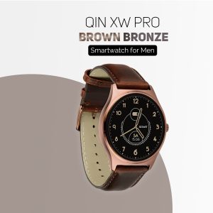 QIN Brown Bronze Men Smartwatch