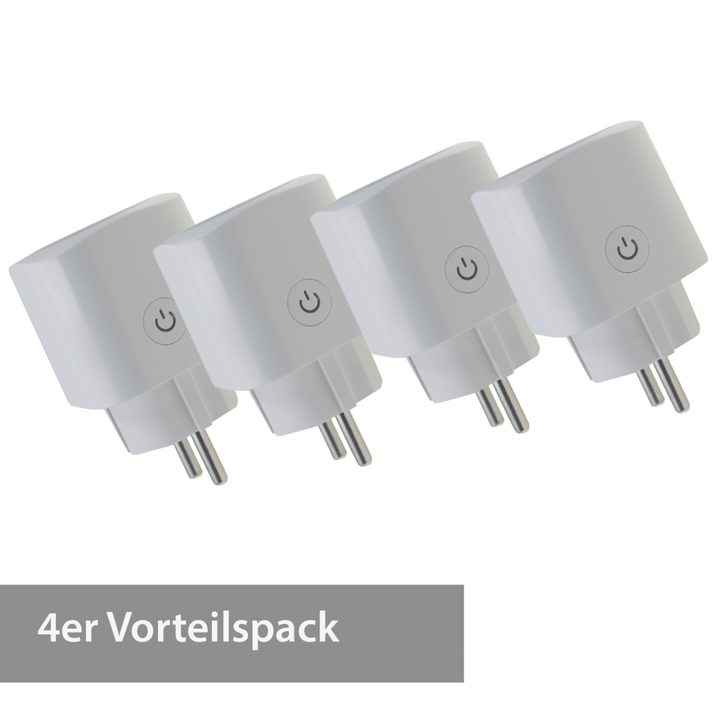 XCOAST Smarte Steckdosen - 4er Set für smarte Energiesteuerung