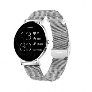 Damen Smartwatch rund silber
